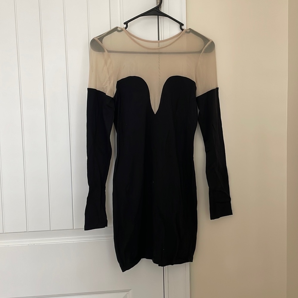 Mesh Longsleeve Black dress
